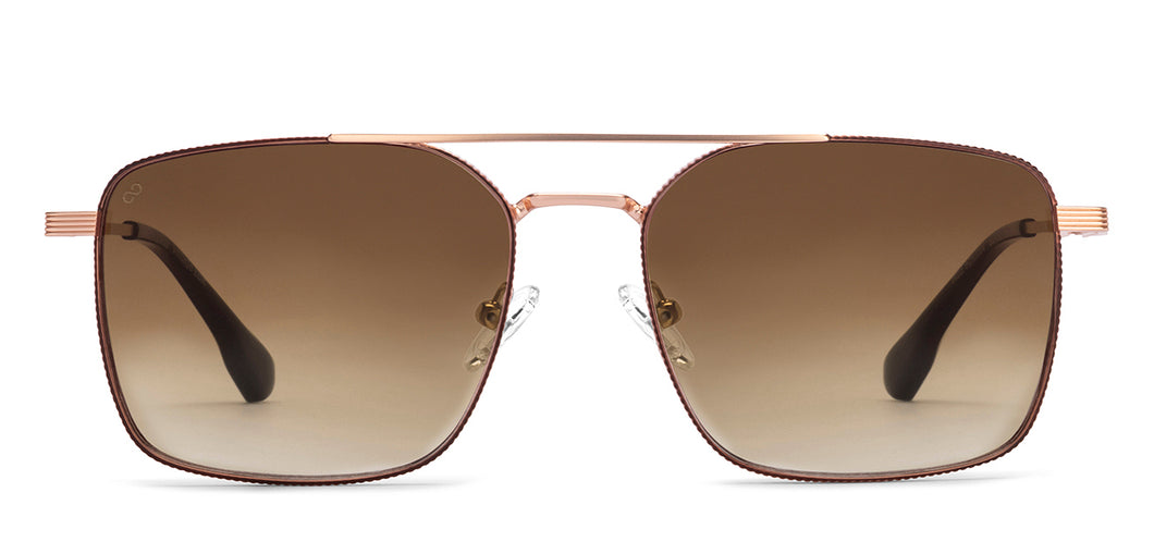 Gold Rectangle/ Square Full Rim Unisex Sunglasses by Vincent Chase-217144