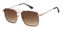 Load image into Gallery viewer, Gold Rectangle/ Square Full Rim Unisex Sunglasses by Vincent Chase-217144