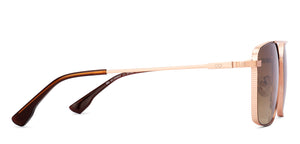 Gold Rectangle/ Square Full Rim Unisex Sunglasses by Vincent Chase-217144