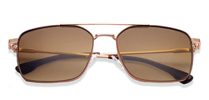 Gold Rectangle/ Square Full Rim Unisex Sunglasses by Vincent Chase-217144