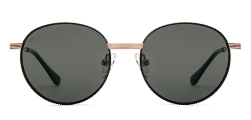 Black Round Full Rim Unisex Sunglasses by Vincent Chase-217146