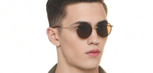 Brown Round Full Rim Unisex Sunglasses by Vincent Chase-217147