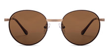 Load image into Gallery viewer, Brown Round Full Rim Unisex Sunglasses by Vincent Chase-217147
