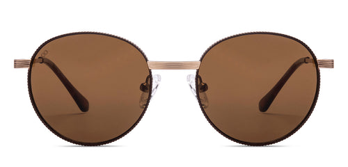 Brown Round Full Rim Unisex Sunglasses by Vincent Chase-217147