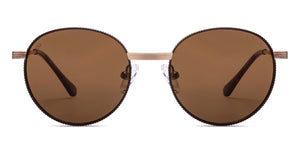 Brown Round Full Rim Unisex Sunglasses by Vincent Chase-217147