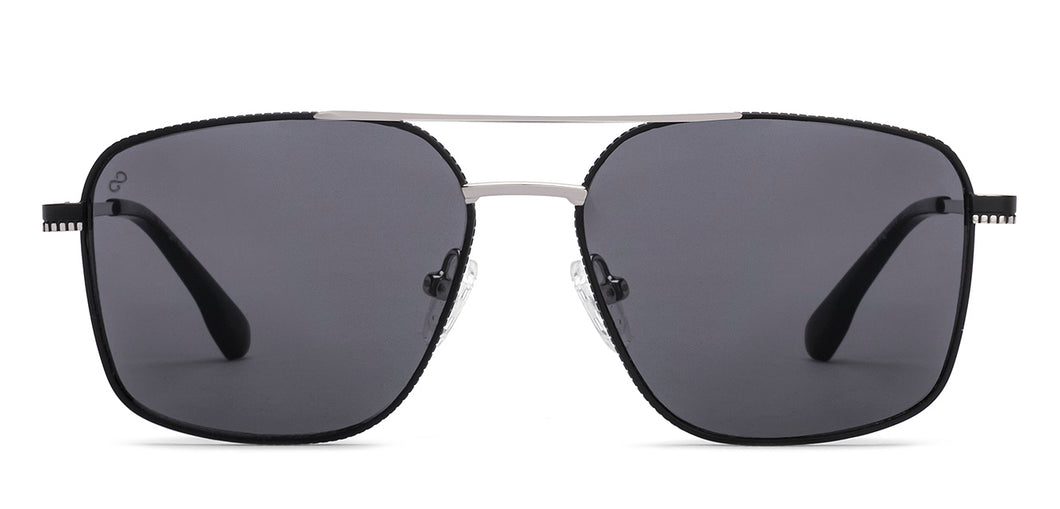 Black Rectangle Full Rim Unisex Sunglasses by Vincent Chase-217151