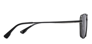 Black Rectangle Full Rim Unisex Sunglasses by Vincent Chase-217151