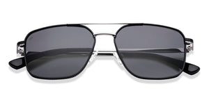 Black Rectangle Full Rim Unisex Sunglasses by Vincent Chase-217151