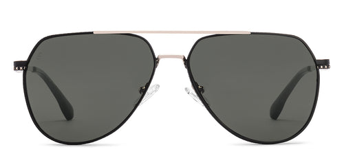 Black Aviator Full Rim Unisex Sunglasses by Vincent Chase-217153