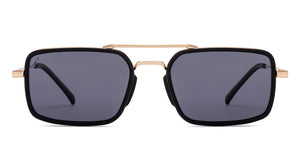 Black Rectangle/ Square Full Rim Unisex Sunglasses by Vincent Chase Polarized-217155