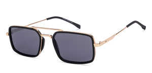 Black Rectangle/ Square Full Rim Unisex Sunglasses by Vincent Chase Polarized-217155