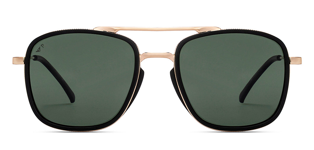 Black Rectangle/ Square Full Rim Unisex Sunglasses by Vincent Chase Polarized-217157