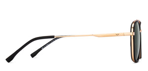 Black Rectangle/ Square Full Rim Unisex Sunglasses by Vincent Chase Polarized-217157