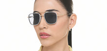 Load image into Gallery viewer, Gold Rectangle Full Rim Unisex Sunglasses by Vincent Chase Polarized-217158