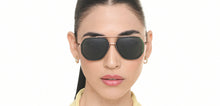 Load image into Gallery viewer, Green Geometric Full Rim Unisex Sunglasses by Vincent Chase Polarized-217159
