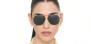 Green Geometric Full Rim Unisex Sunglasses by Vincent Chase Polarized-217159