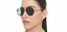 Load image into Gallery viewer, Green Geometric Full Rim Unisex Sunglasses by Vincent Chase Polarized-217159