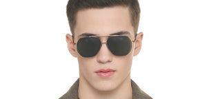 Green Geometric Full Rim Unisex Sunglasses by Vincent Chase Polarized-217159