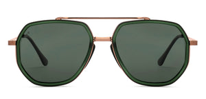 Green Geometric Full Rim Unisex Sunglasses by Vincent Chase Polarized-217159
