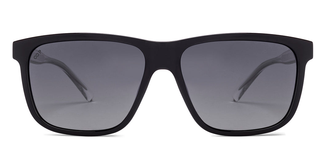 Black Rectangle/ Square Full Rim Unisex Sunglasses by Vincent Chase Polarized-220998