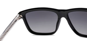 Black Rectangle/ Square Full Rim Unisex Sunglasses by Vincent Chase Polarized-220998
