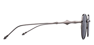 Gunmetal Round Full Rim Unisex Sunglasses by Vincent Chase Polarized-221002