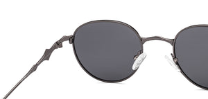 Gunmetal Round Full Rim Unisex Sunglasses by Vincent Chase Polarized-221002