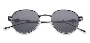 Gunmetal Round Full Rim Unisex Sunglasses by Vincent Chase Polarized-221002