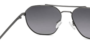 Gunmetal Geometric Full Rim Unisex Sunglasses by Vincent Chase Polarized-221004