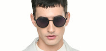 Load image into Gallery viewer, Black Round Full Rim Unisex Sunglasses by Vincent Chase Polarized-221018
