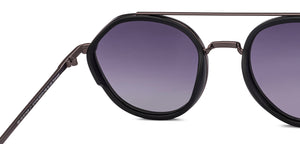Black Round Full Rim Unisex Sunglasses by Vincent Chase Polarized-221018