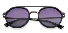 Load image into Gallery viewer, Black Round Full Rim Unisex Sunglasses by Vincent Chase Polarized-221018