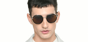 Black Round Full Rim Unisex Sunglasses by Vincent Chase Polarized-221019