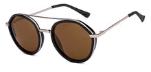 Load image into Gallery viewer, Black Round Full Rim Unisex Sunglasses by Vincent Chase Polarized-221019
