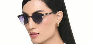 Black Clubmaster Full Rim Unisex Sunglasses by Vincent Chase Polarized-221020