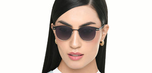 Black Clubmaster Full Rim Unisex Sunglasses by Vincent Chase Polarized-221020