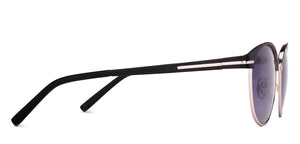 Black Clubmaster Full Rim Unisex Sunglasses by Vincent Chase Polarized-221020