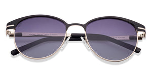 Black Clubmaster Full Rim Unisex Sunglasses by Vincent Chase Polarized-221020