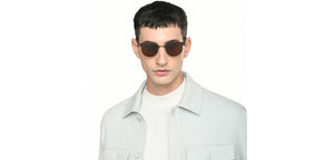 Black Clubmaster Full Rim Unisex Sunglasses by Vincent Chase Polarized-221021