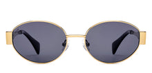 Load image into Gallery viewer, Gold Round Full Rim Unisex Sunglasses by Vincent Chase Polarized-222291
