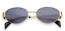 Load image into Gallery viewer, Gold Round Full Rim Unisex Sunglasses by Vincent Chase Polarized-222291