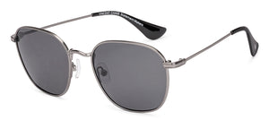 Silver Round Full Rim Unisex Sunglasses by Vincent Chase Polarized-235591