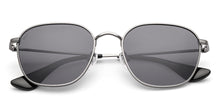 Load image into Gallery viewer, Silver Round Full Rim Unisex Sunglasses by Vincent Chase Polarized-235591