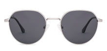 Load image into Gallery viewer, Silver Round Full Rim Unisex Sunglasses by Vincent Chase Polarized-237594