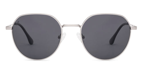 Silver Round Full Rim Unisex Sunglasses by Vincent Chase Polarized-237594