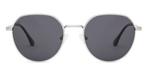 Silver Round Full Rim Unisex Sunglasses by Vincent Chase Polarized-237594
