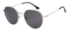 Load image into Gallery viewer, Silver Round Full Rim Unisex Sunglasses by Vincent Chase Polarized-237594