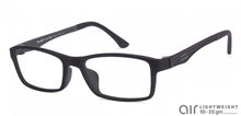 Load image into Gallery viewer, Black Rectangle Full Rim Unisex Eyeglasses by Lenskart Air Online-96620