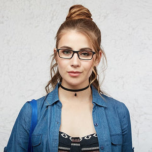 Black Rectangle Full Rim Unisex Eyeglasses by Lenskart Air Online-96620