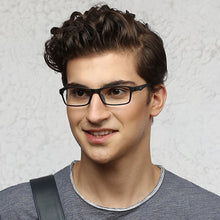 Load image into Gallery viewer, Black Rectangle Full Rim Unisex Eyeglasses by Lenskart Air Online-96620